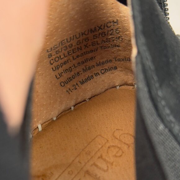 Gentle Souls by Kenneth Cole Colleen Black Elastic Espadrille Wedge Sandals 8.5 - Picture 7 of 12